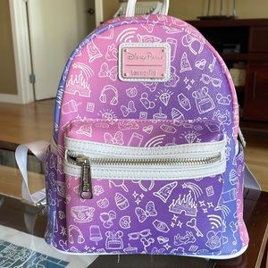 Loungefly Purple and Pink Disney Parks Backpack